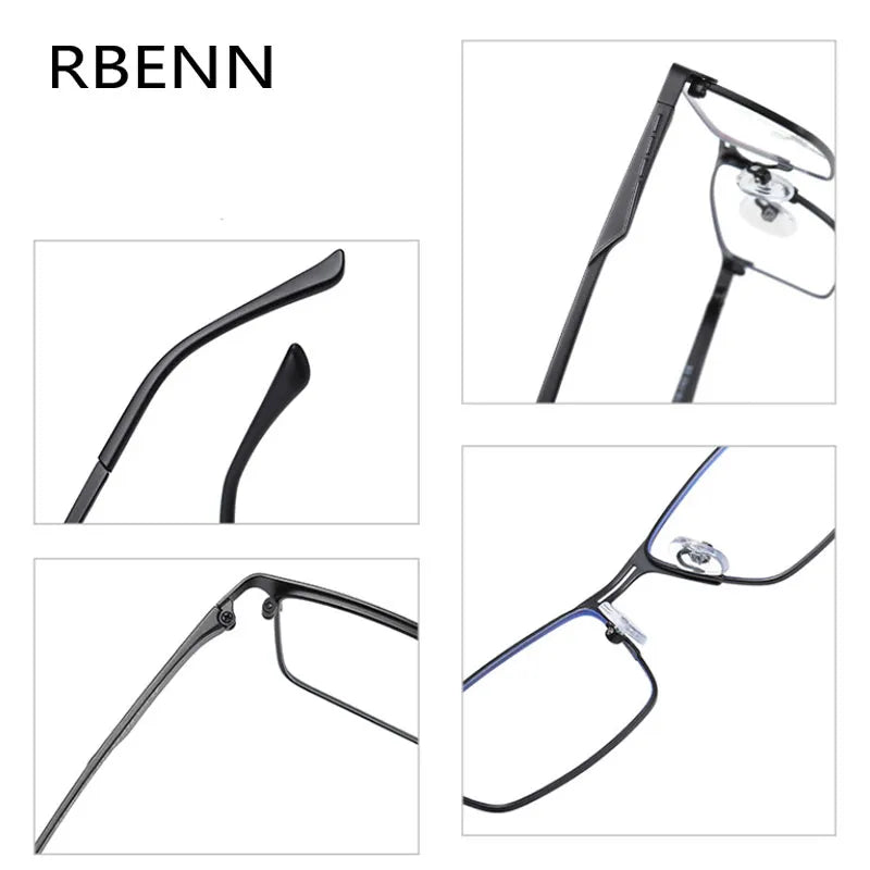 Metal Frame Blue Light Blocking Reading Glasses