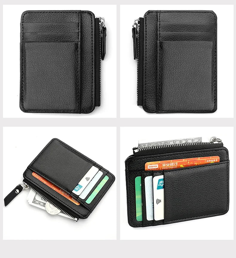 SlimZip Zippered Mini Wallet with Card Slots & Coin Pocket