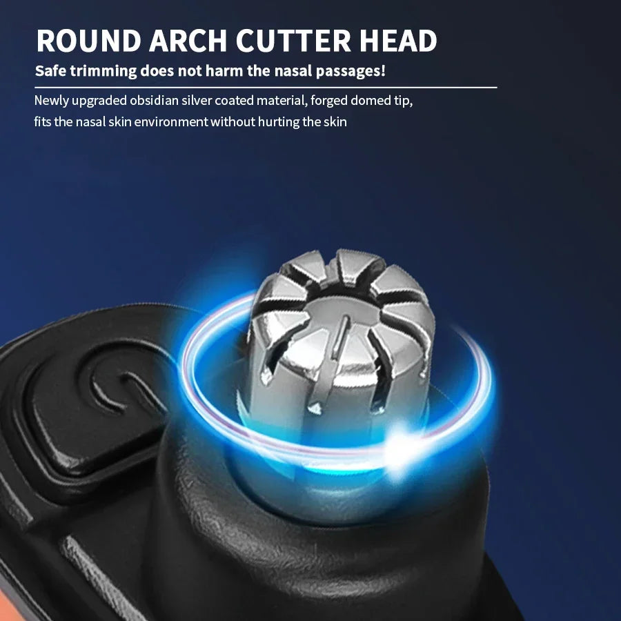 Professional 2 In 1 Rechargeable Ear & Nose Hair Trimmer Clipper with Battery Display