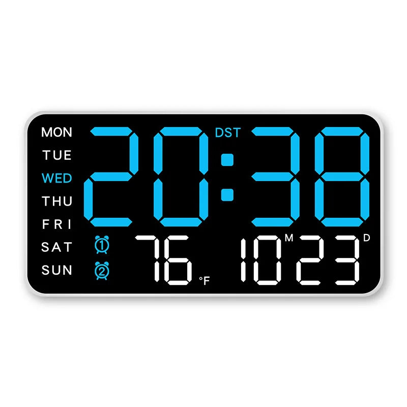 Seniors-Friendly Easy-Read Large Display LED Voice Control Alarm Clock