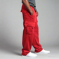 Men's Loose Fit Multi-Pocket Sweatpants