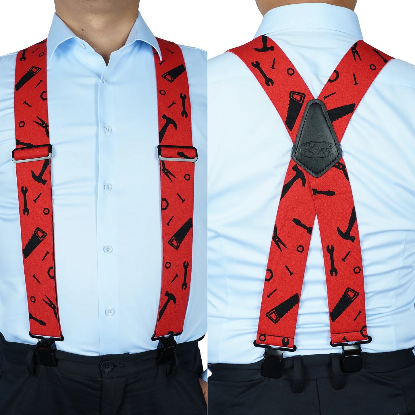 Heavy Duty 2-inch Wide Adjustable Elastic Ultimate-Durability Suspenders
