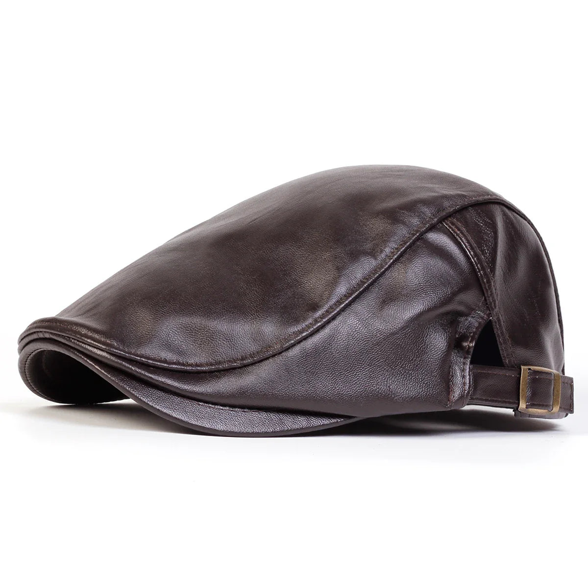 Classic vintage style Pu Leather Lightweight adjustable Comfortable Fit Newsboy Caps