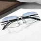 Luxury Ultralight Diamond-Cut Rimless Reading Glasses