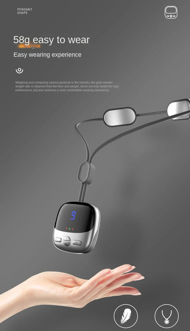 NeuroWarm Multi-Zone Hands-Free Wearable Cervical & Shoulder TENS Heat Massager