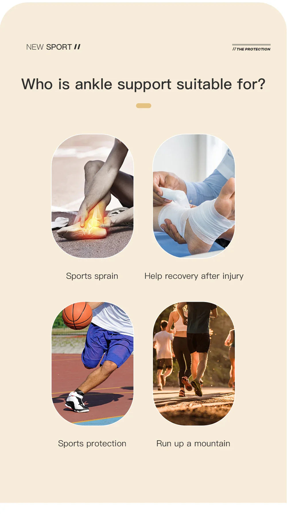 Medical-Grade Copper-Infused Fabric Ankle Brace for Pain Relief & Fast Recovery