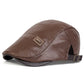 Classic vintage style Pu Leather Lightweight adjustable Comfortable Fit Newsboy Caps