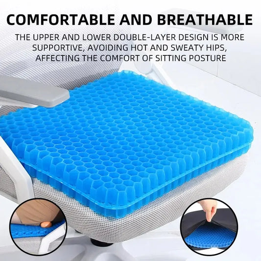 Ergonomic Shock-Absorbing Pressure Relief All-Day Comfort Gel Honeycomb Cushion
