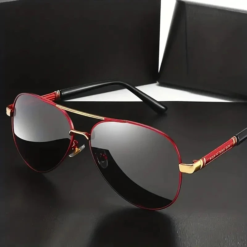Elite Metal Frame Polarized UV400 Aviator Designer Sunglasses