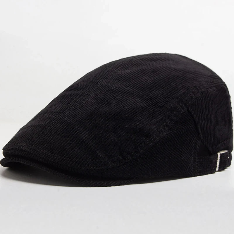 Vintage Corduroy Front and Back Wear Newsboy Flat Cap