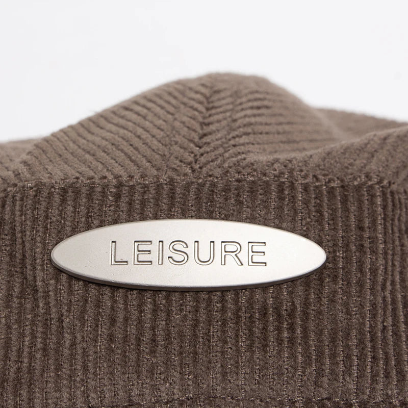 Vintage Corduroy Front and Back Wear Newsboy Flat Cap