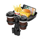 Multifunctional 360° Adjustable Car Snack Tray with Dual Cup Holder