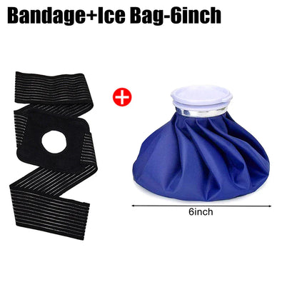 Professional Hot/Cold Compress Bandage with Reusable Ice Bag Pack & Elastic Strap