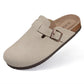 Premium Genuine Suede Unisex Clogs Cork Sandals With Arch Support