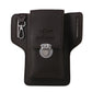 Vintage Multi-Layer Belt Phone Holster with Key Hook & Front Pocket