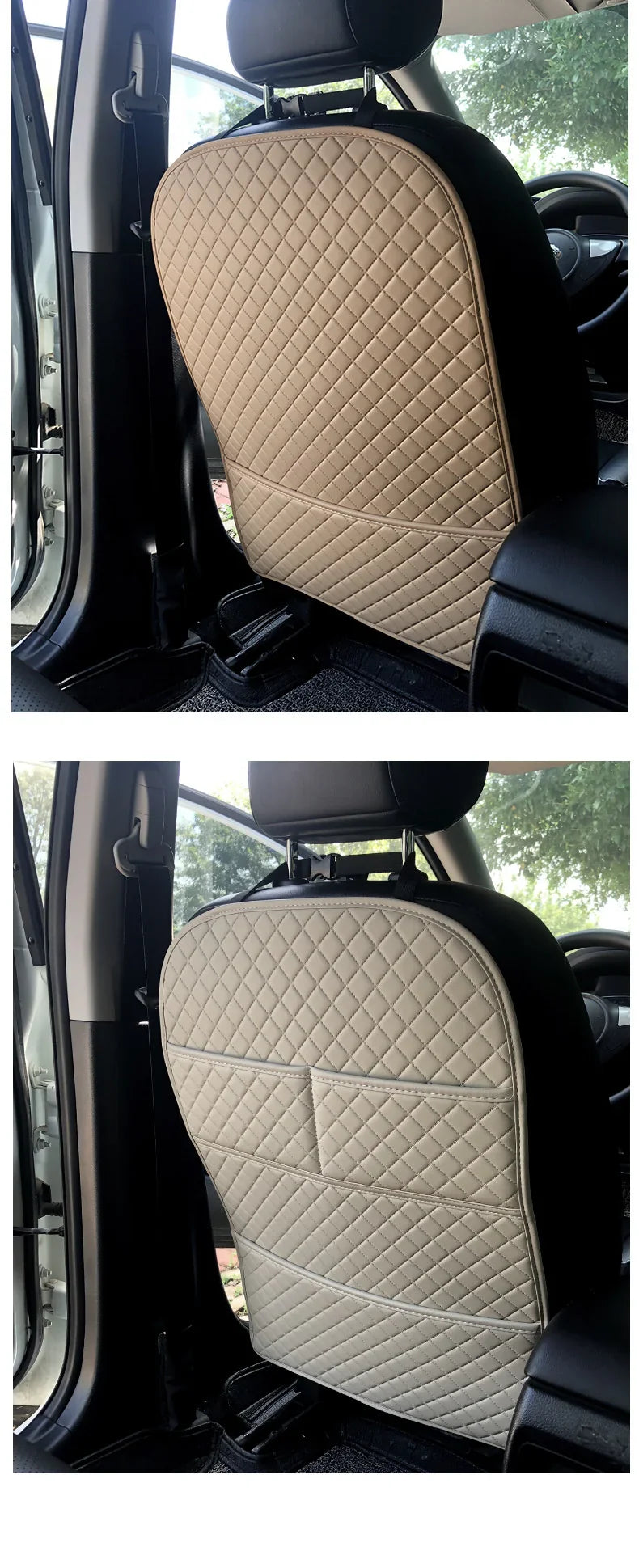 Universal Car Backseat Anti-Kick Protector With Organizer Pockets