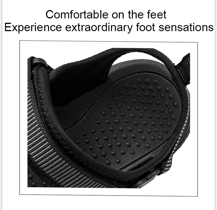 Extraordinary Comfort Lightweight & Flexible Non-Slip Waterproof Hoop & Loop Sandals