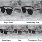 Trendy Retro Wood Grain Unisex Polarized UV Protection Sunglasses