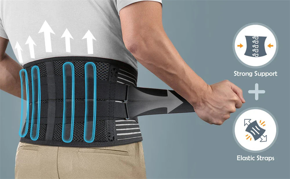 Orthopedic Advanced Lumbar Support Brace with 3D Cushion Pad for Focused Relief