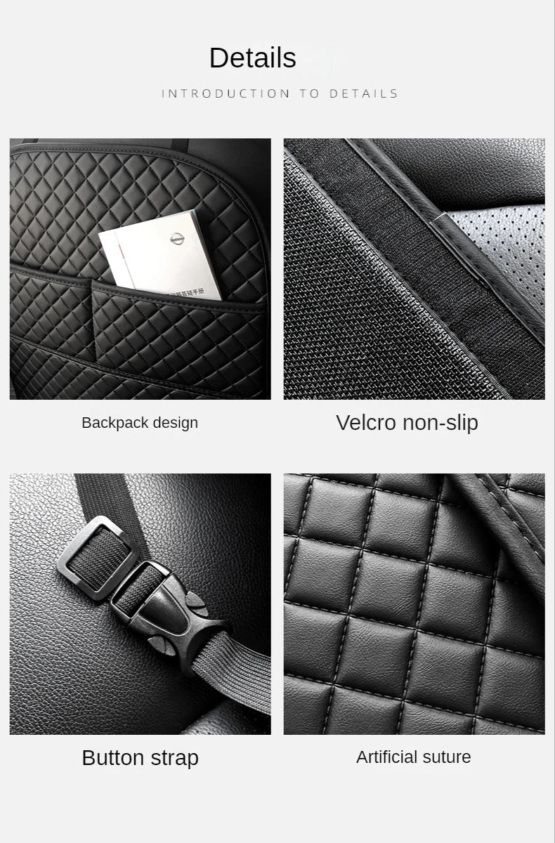 Universal Car Backseat Anti-Kick Protector With Organizer Pockets