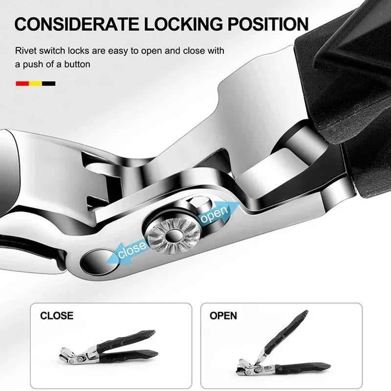 Extra-Wide 45° Diagonal Full Visibility Design Ergonomic Thick Nails Clipper