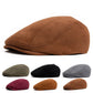 Vintage Suede-Look Flat Cap for Autumn & Winter