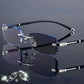Luxury Ultralight Diamond-Cut Rimless Reading Glasses