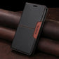RFID Blocking Magnetic Leather Wallet Flip Case with Stand for iPhone