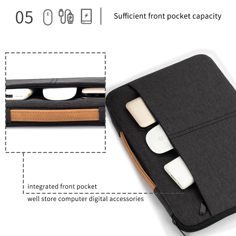ComfortCarry 2-in-1  Thick Padding Lightweight Laptop Sleeve & Handheld Case