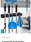 Multi-Functional Wall Mounted Mop Holder for 3/4/5 Brooms