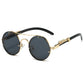 KAMMPT Vintage Double Bridge Gradient Multicolor Lenses Round Luxury Sunglasses