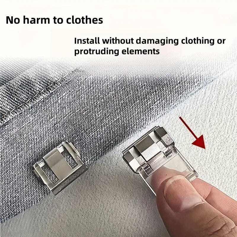 No-Sew Pant Length Reusable Invisible Adjuster Clip Set (20pcs)