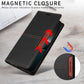 RFID Blocking Magnetic Leather Wallet Flip Case with Stand for iPhone