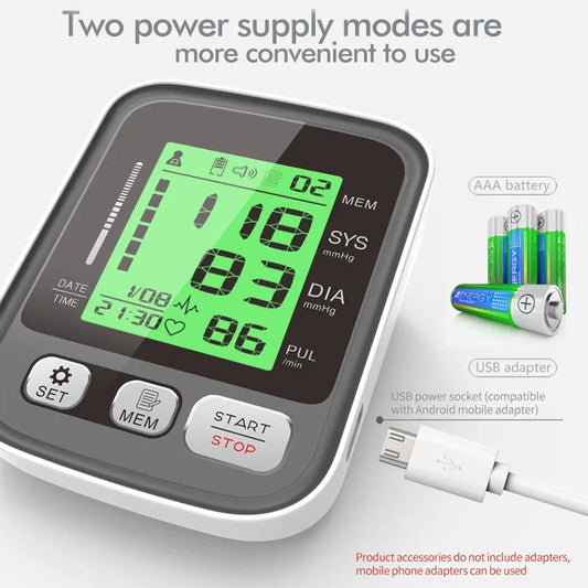 Fully Automatic Digital LCD  Blood Pressure/ Heart Rate Monitor with Voice Broadcast