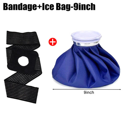 Professional Hot/Cold Compress Bandage with Reusable Ice Bag Pack & Elastic Strap
