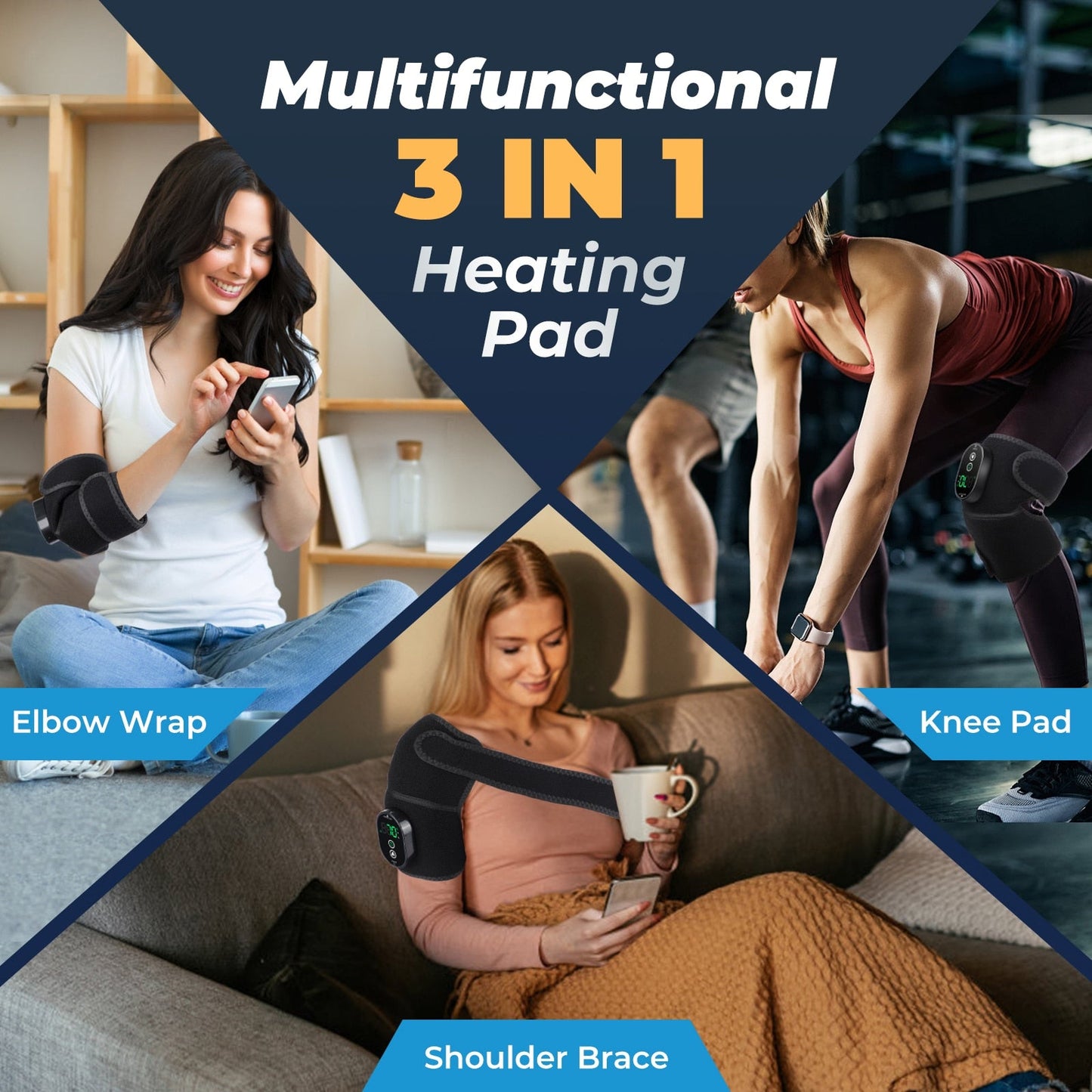 Heating & Vibration Shoulder/Knee/Elbow Physiotherapy MultiMassager