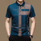 Business Pattern Print Short Sleeve Collar Polo Shirt
