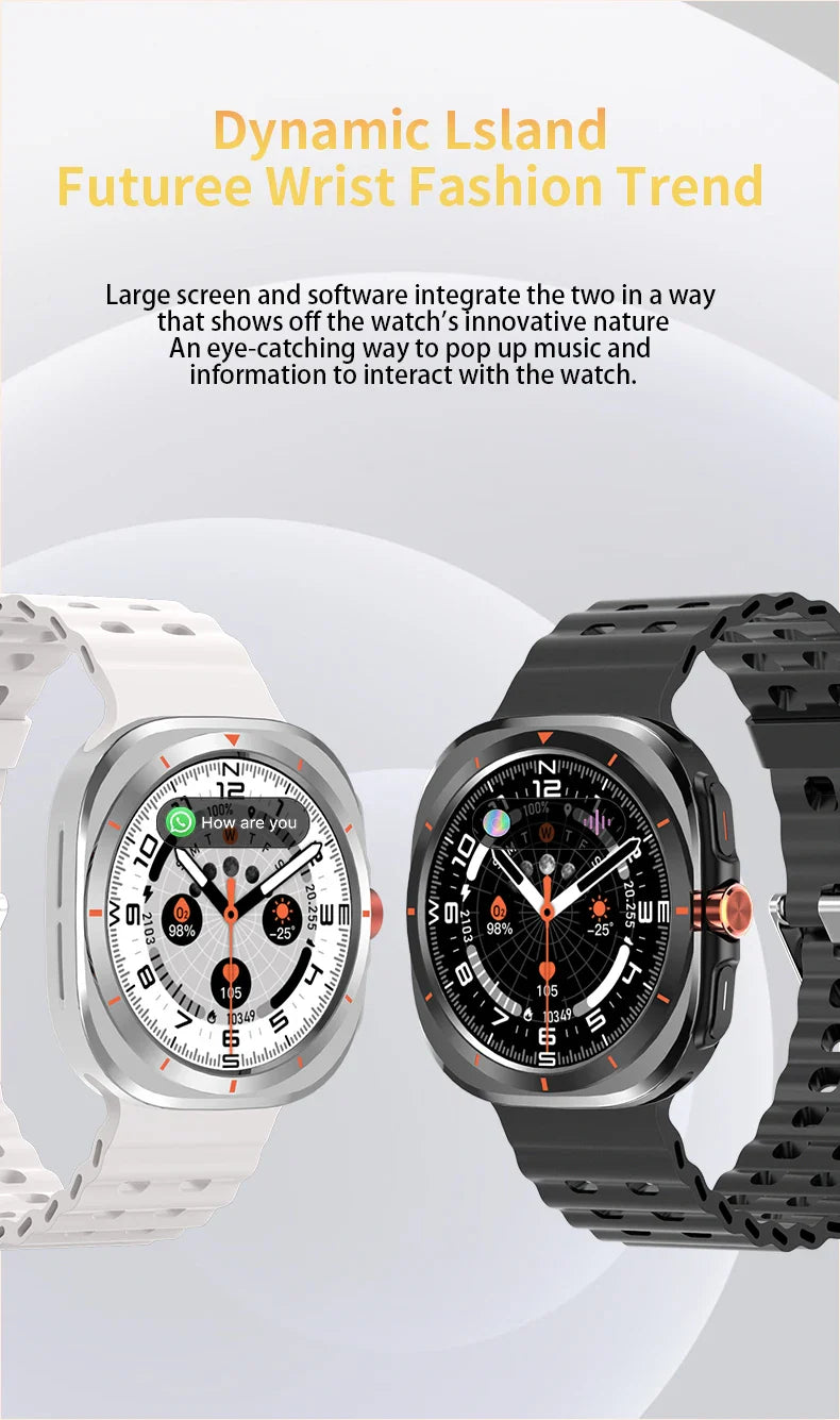 SeniorSafe Large Display Health Monitoring & Emergency SOS Senior Friendly Smartwatch