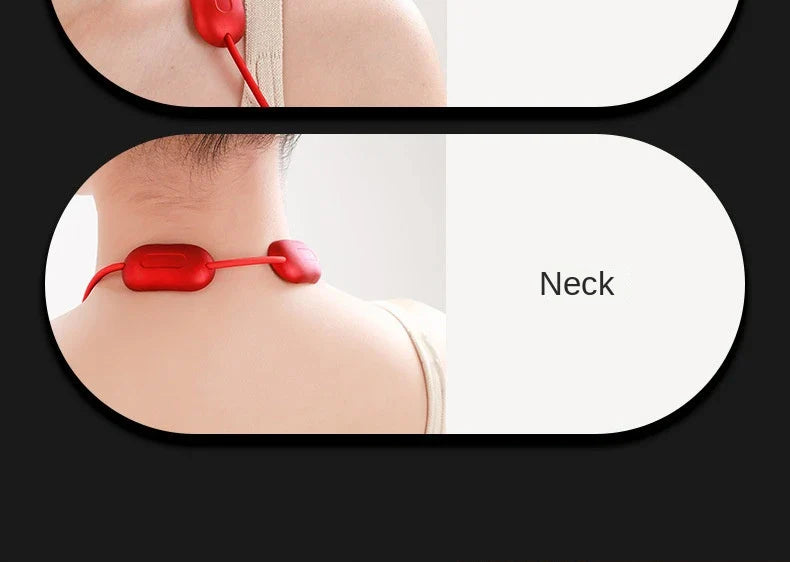 NeuroWarm Multi-Zone Hands-Free Wearable Cervical & Shoulder TENS Heat Massager