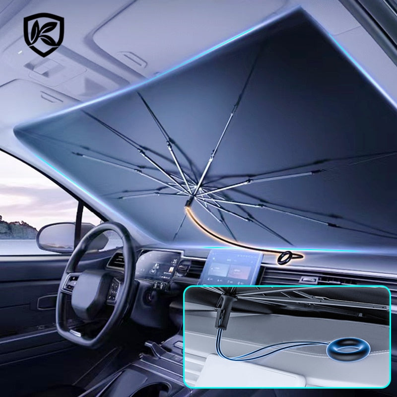 Pull Ring Smart Design Car Windshield Sunshade Umbrella