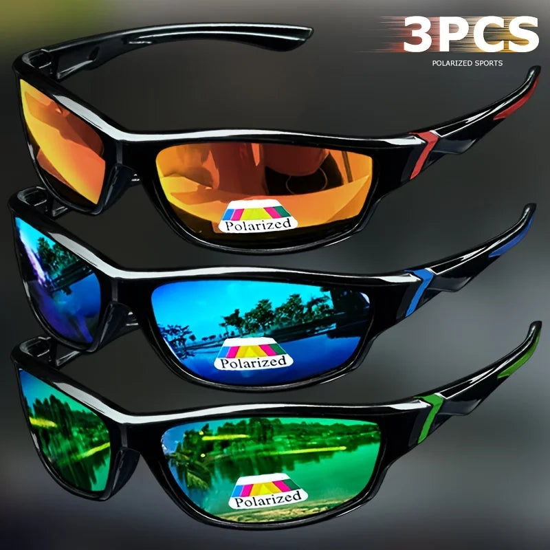 TripleShield 3-Pack Anti-Scratch Impact Resistant UV400 Anti-Glare Sunglasses Set
