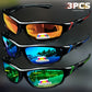 TripleShield 3-Pack Anti-Scratch Impact Resistant UV400 Anti-Glare Sunglasses Set