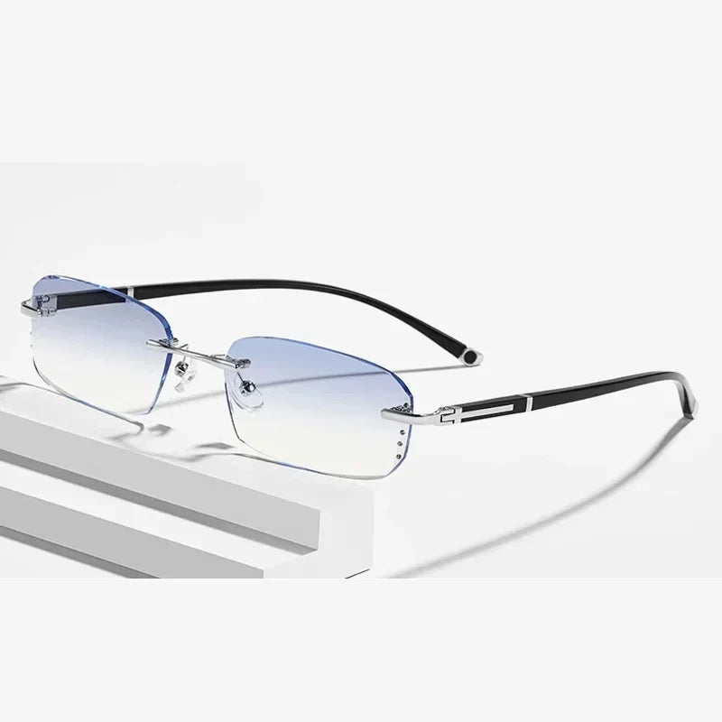 Luxury Ultralight Diamond-Cut Rimless Reading Glasses