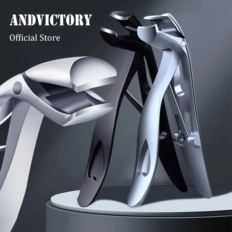 Professional Wide Jaw 45° Angled Head–Labor-Saving Anti-Splash Thick Nail Cutter