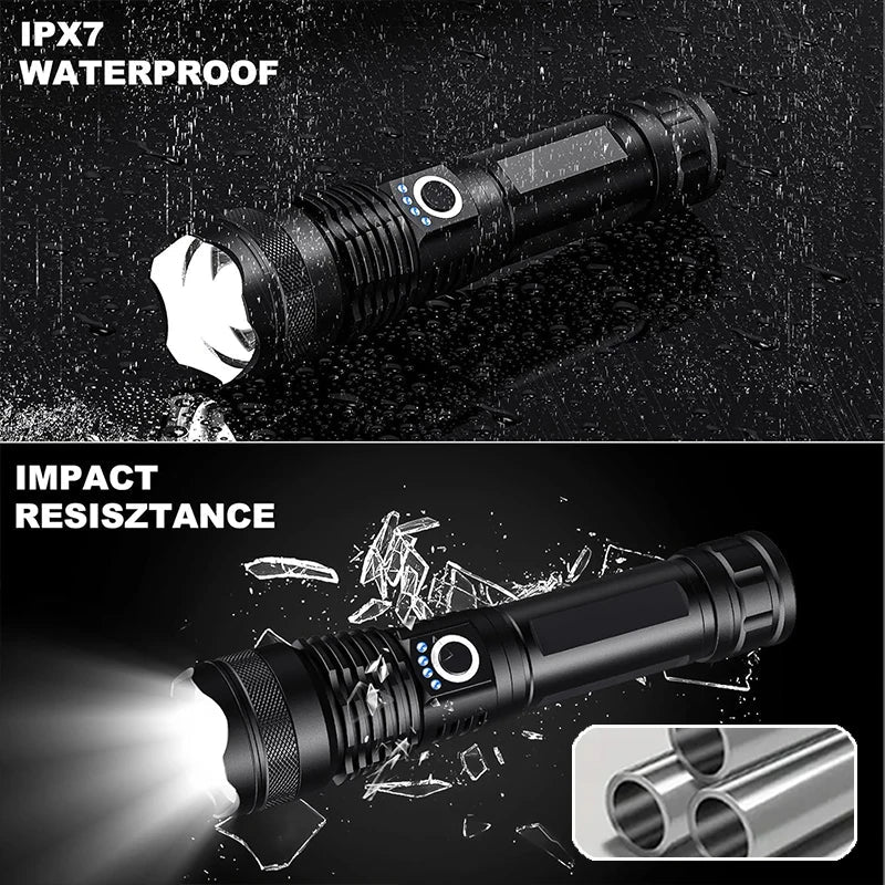 Ultra -Powerful Telescopic Zoom Impact Resistant LED Flashlight
