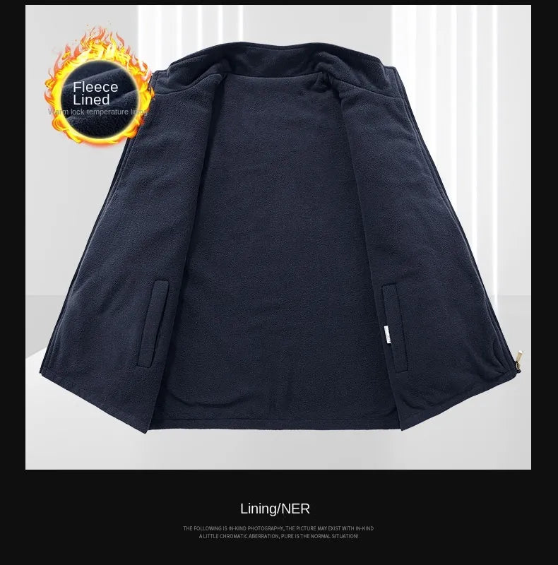 Casual Thermal Double-Sided Wear Multi-Pocket Men's vest