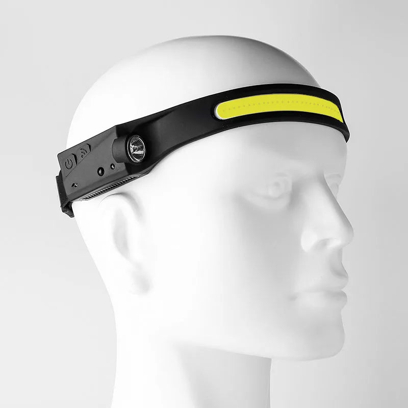 Wave Sensor 2 in 1 XPE+COB Rechargeable LED  Headlamp