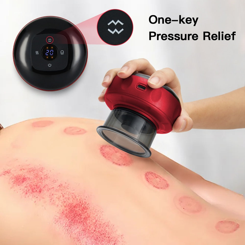 Vacuum & Red Light Heating Multifunctional Electric Cupping Therapy Device