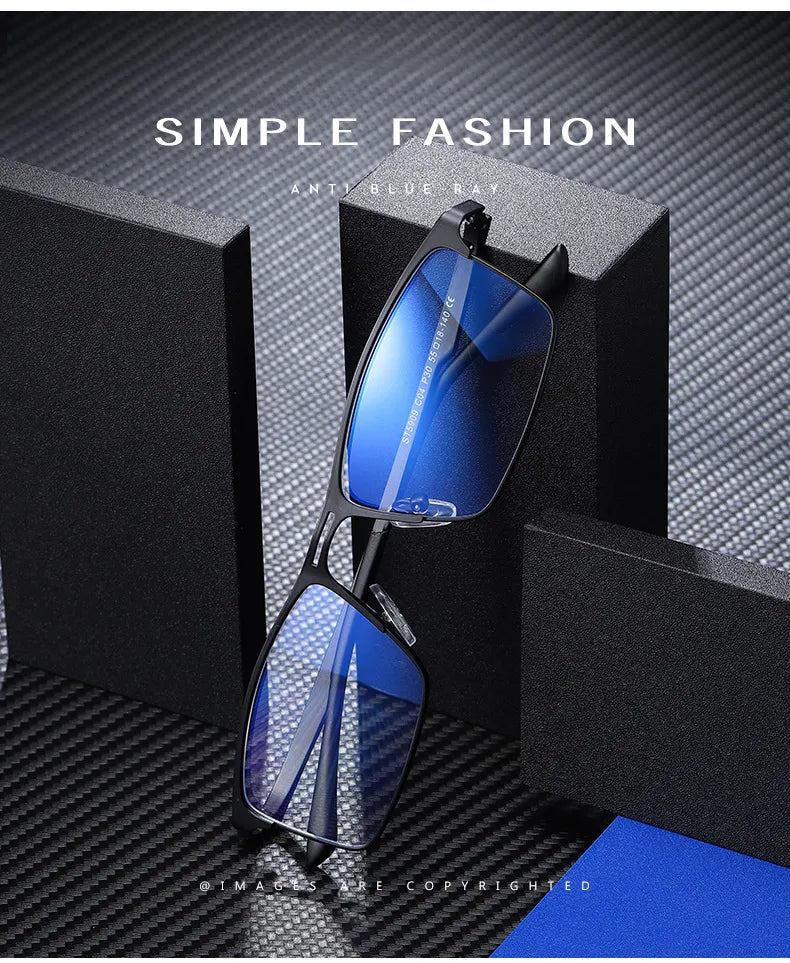 Metal Frame Blue Light Blocking Reading Glasses