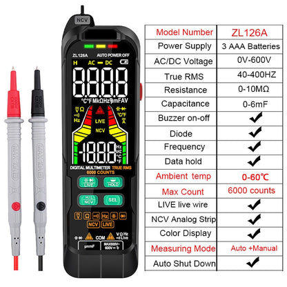 Professional Digital Current / Voltage Smart Multimeter